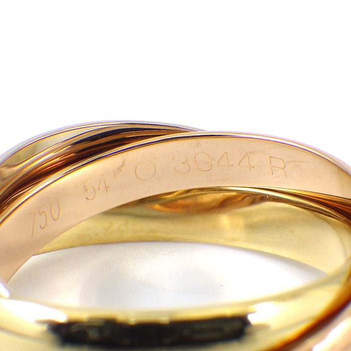 カルティエ Cartier リング トリニティ スリーカラー K18PG K18WG K18YG 14号 / #54 【中古】