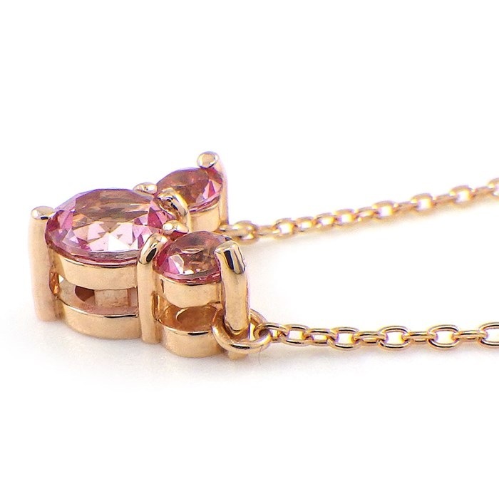 その他のブランド ネックレス ディズニー ミッキーマウス モチーフ 3ポイント ピンクトルマリン 計0.55ct K10PG 【中古】