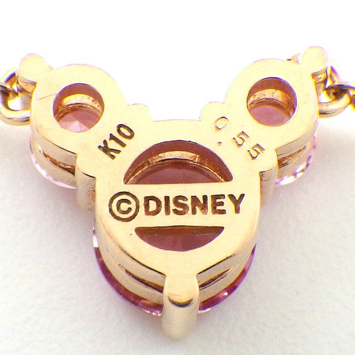 その他のブランド ネックレス ディズニー ミッキーマウス モチーフ 3ポイント ピンクトルマリン 計0.55ct K10PG 【中古】