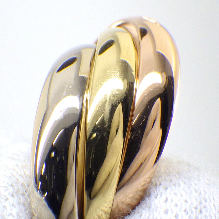 カルティエ Cartier リング トリニティ スリーカラー K18PG K18WG K18YG 14号 / #54 【中古】