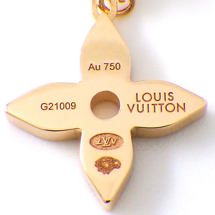 ルイ・ヴィトン LOUIS VUITTON ピアス ピュス イディール ブロッサム Q06169 モノグラム フラワー 25ポイント ダイヤモンド 計0.12ct K18PG ※片方のみ 【中古】