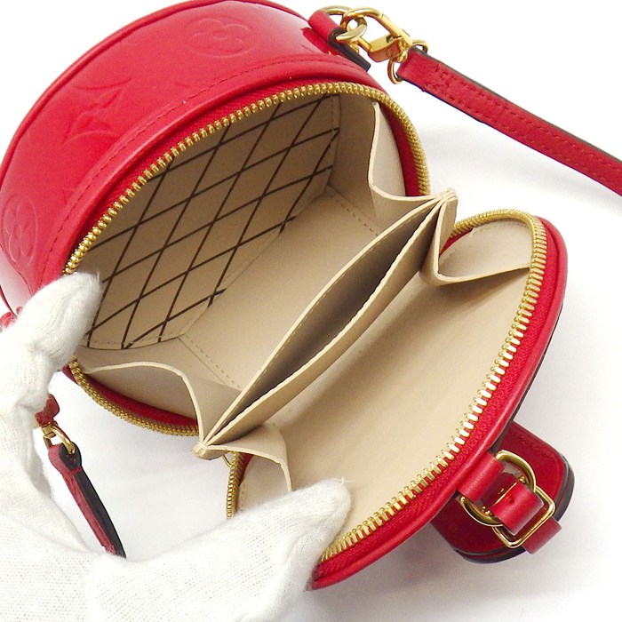 ルイ・ヴィトン LOUIS VUITTON ショルダーバッグ ミニ ボワット シャポー M90498 2019年製 ルージュ モノグラム・ヴェルニ カーフスキン 【中古】