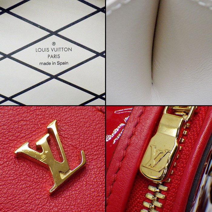 ルイ・ヴィトン LOUIS VUITTON ショルダーバッグ ミニ ボワット シャポー M90498 2019年製 ルージュ モノグラム・ヴェルニ カーフスキン 【中古】