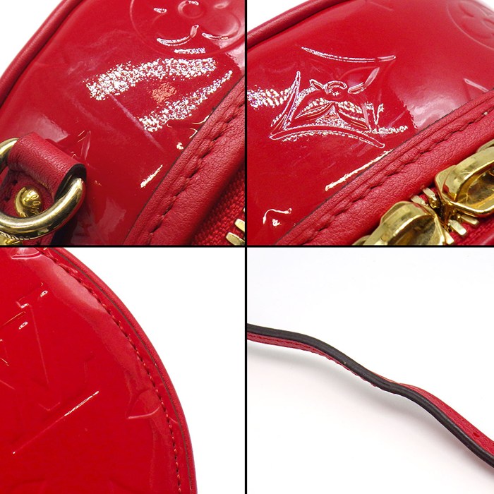 ルイ・ヴィトン LOUIS VUITTON ショルダーバッグ ミニ ボワット シャポー M90498 2019年製 ルージュ モノグラム・ヴェルニ カーフスキン 【中古】