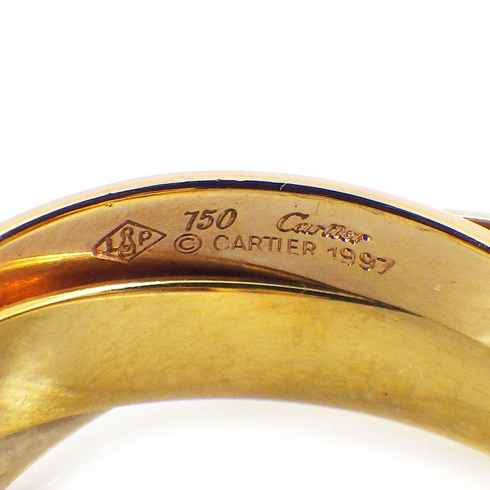 カルティエ Cartier ピアス トリニティ フープ スリーカラー K18PG K18WG K18YG 【中古】