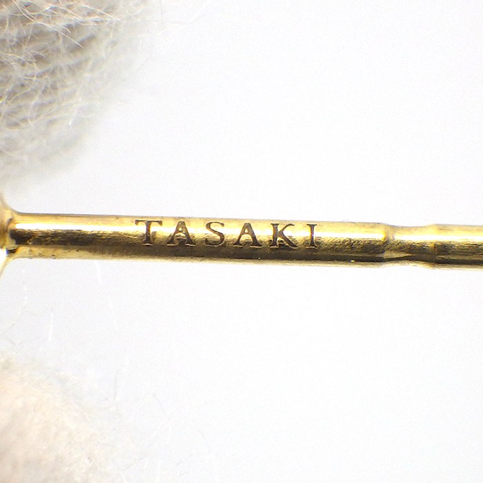 タサキ 田崎真珠 TASAKI ピアス デインジャー ホーン E-3658-18KYG 2Way リファインド リベリオン あこや真珠 8mm珠 K18YG 【中古】