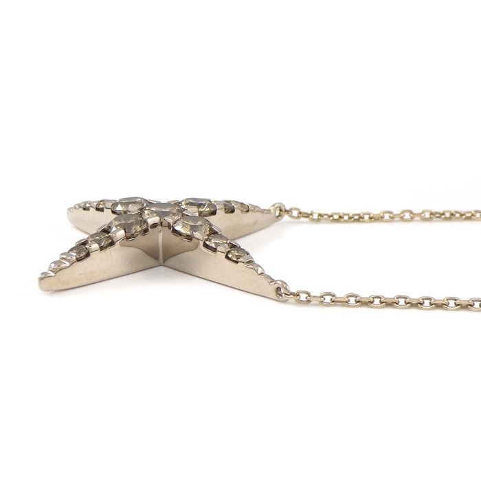 カシケイ KASHIKEY ネックレス ネイキッド BD074 ブラウン ダイヤモンド 1.00ct K18BG 【中古】