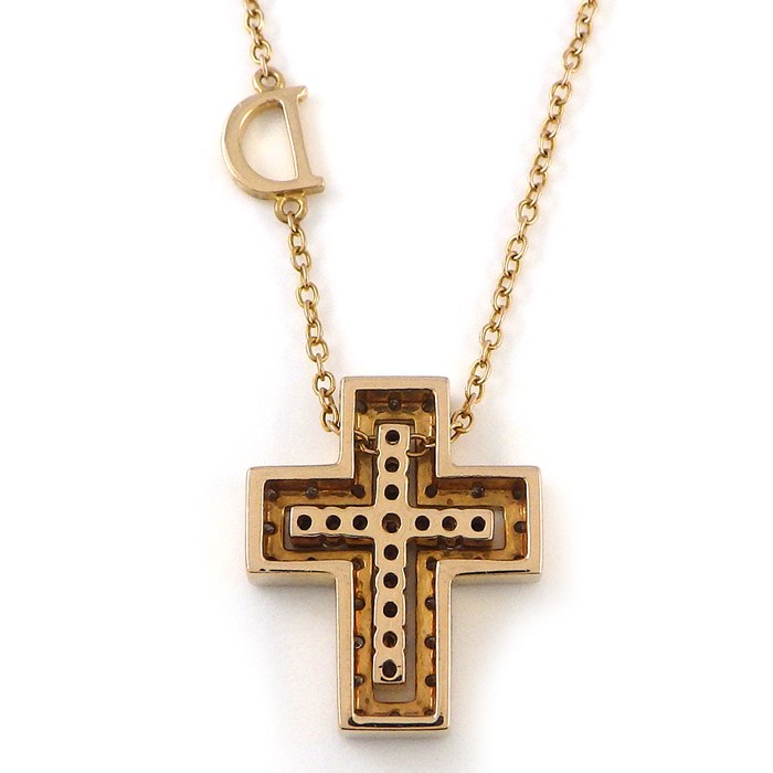 ダミアーニ DAMIANI ネックレス ベルエポック XXS クロス パヴェ ダイヤモンド K18PG 【中古】