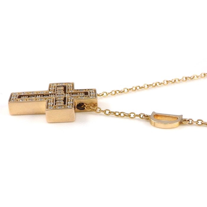ダミアーニ DAMIANI ネックレス ベルエポック XXS クロス パヴェ ダイヤモンド K18PG 【中古】