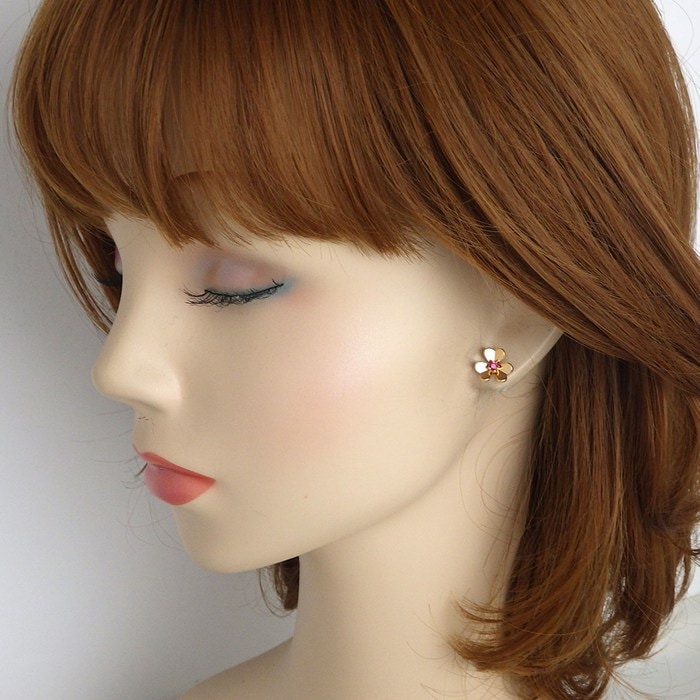 ヴァンクリーフ&アーペル Van Cleef & Arpels ピアス フリヴォル ミニ VCARP7SA00 ルビー 0.14ct K18PG 【中古】