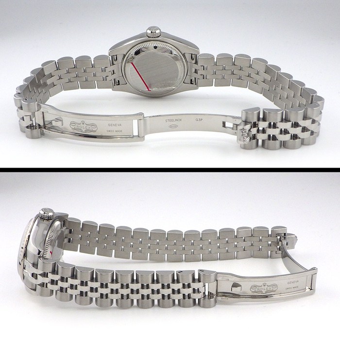 ロレックス Rolex 腕時計 デイトジャスト 179174 ルーレット刻印 シルバー文字盤 ローマンインデックス デイト K18WG SS 自動巻き 【箱・保付き】 【中古】