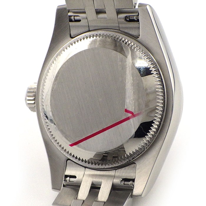 ロレックス Rolex 腕時計 デイトジャスト 179174 ルーレット刻印 シルバー文字盤 ローマンインデックス デイト K18WG SS 自動巻き 【箱・保付き】 【中古】