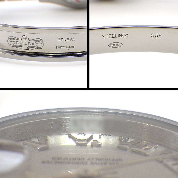ロレックス Rolex 腕時計 デイトジャスト 179174 ルーレット刻印 シルバー文字盤 ローマンインデックス デイト K18WG SS 自動巻き 【箱・保付き】 【中古】