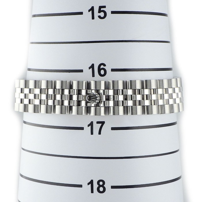 ロレックス Rolex 腕時計 デイトジャスト 179174 ルーレット刻印 シルバー文字盤 ローマンインデックス デイト K18WG SS 自動巻き 【箱・保付き】 【中古】