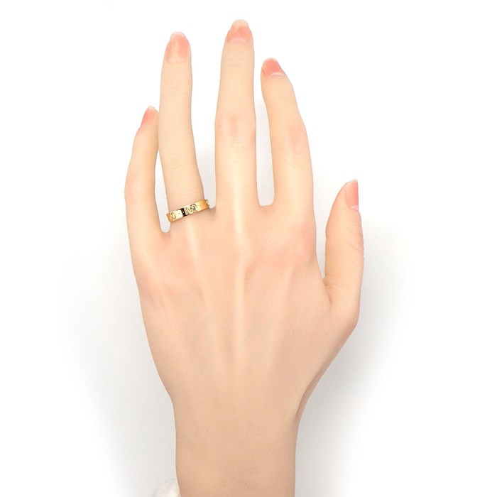 グッチ GUCCI リング アイコン 660070 J8500 8000 インターロッキングG GG ロゴ K18YG 12.5号 / #13 【中古】
