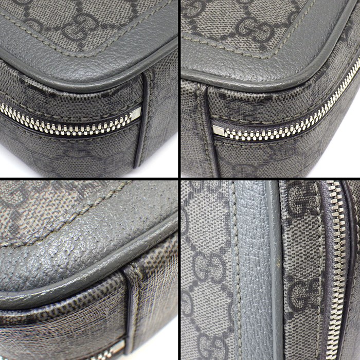 グッチ GUCCI ショルダーバッグ　ハンドバッグ オフィディア スモール クロスボディバッグ 739392 UULBN 1244 グレー ブラック GG スプリーム キャンバス 【中古】