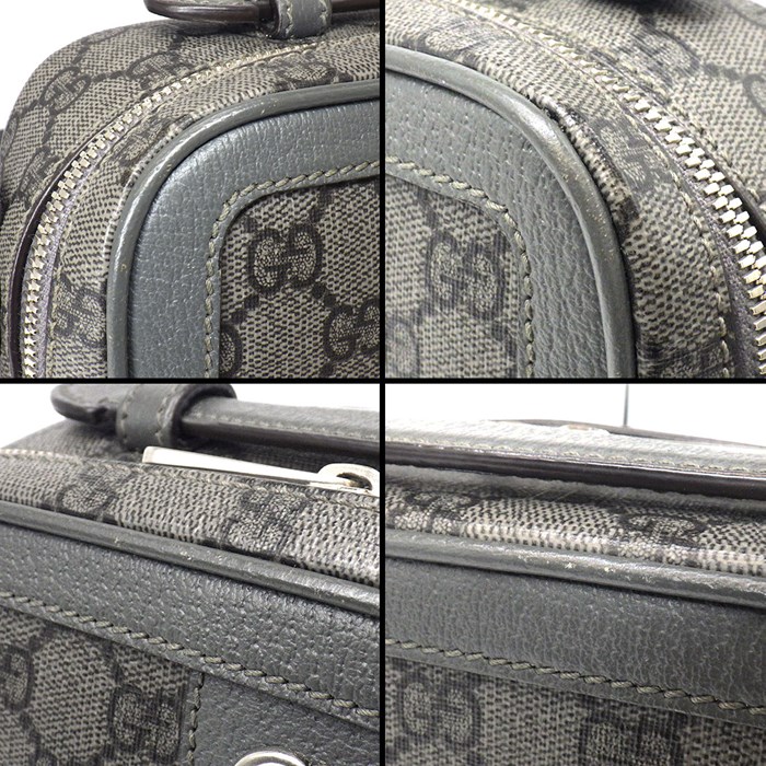 グッチ GUCCI ショルダーバッグ　ハンドバッグ オフィディア スモール クロスボディバッグ 739392 UULBN 1244 グレー ブラック GG スプリーム キャンバス 【中古】