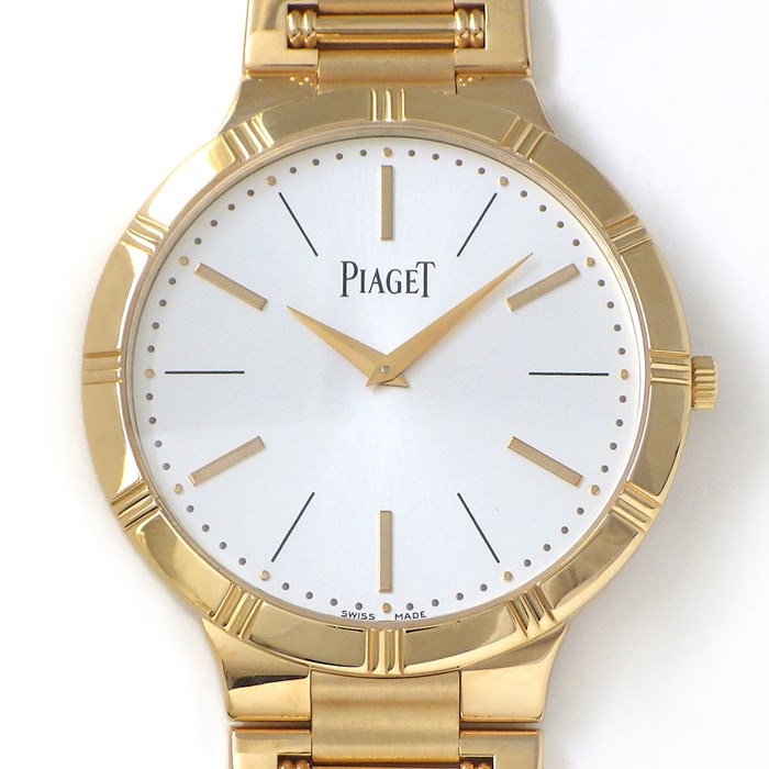 ピアジェ PIAGET 腕時計 ダンサー P10440 サンレイ シルバー文字盤 裏スケ K18PG 手巻き 【OH済み】 【箱・保付き】 【中古】
