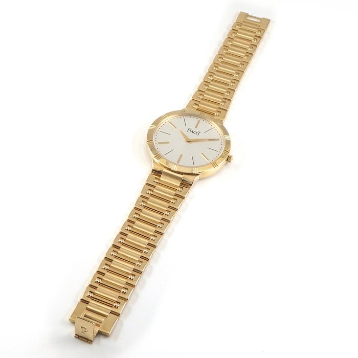 ピアジェ PIAGET 腕時計 ダンサー P10440 サンレイ シルバー文字盤 裏スケ K18PG 手巻き 【OH済み】 【箱・保付き】 【中古】