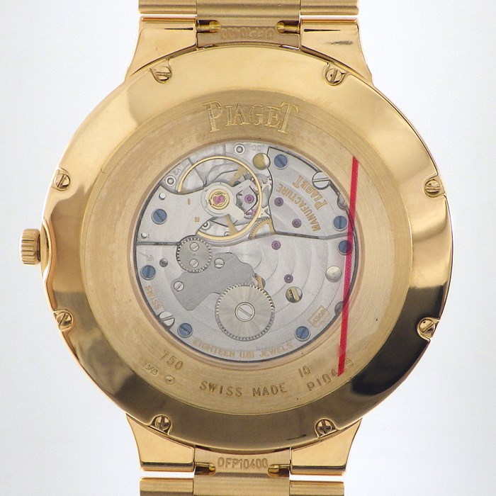 ピアジェ PIAGET 腕時計 ダンサー P10440 サンレイ シルバー文字盤 裏スケ K18PG 手巻き 【OH済み】 【箱・保付き】 【中古】