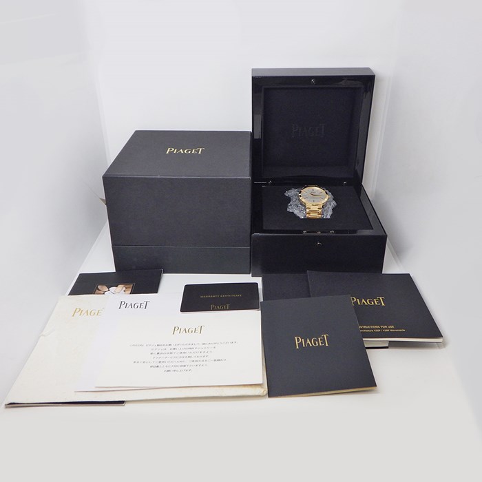 ピアジェ PIAGET 腕時計 ダンサー P10440 サンレイ シルバー文字盤 裏スケ K18PG 手巻き 【OH済み】 【箱・保付き】 【中古】