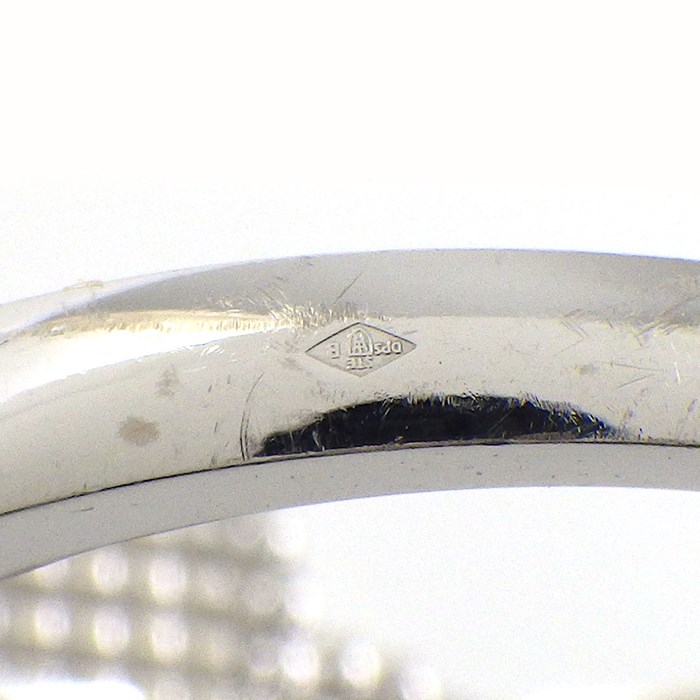 ヴァンクリーフ＆アーペル Van Cleef & Arpels リング ヴィンテージ アルハンブラ VCARP9XI00 ギョーシェ K18WG 10号 / #50 【箱・保付き】 【中古】