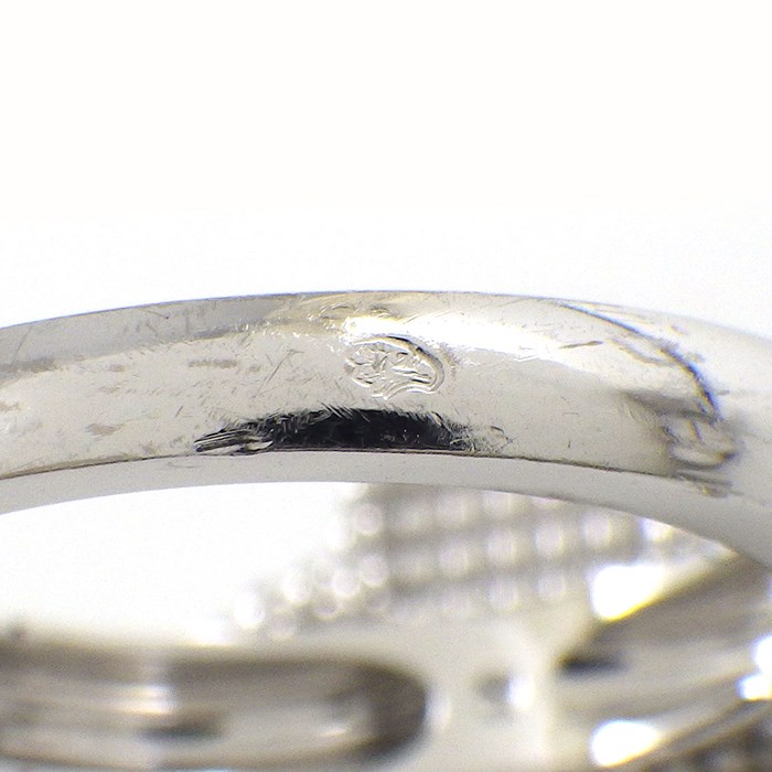 ヴァンクリーフ＆アーペル Van Cleef & Arpels リング ヴィンテージ アルハンブラ VCARP9XI00 ギョーシェ K18WG 10号 / #50 【箱・保付き】 【中古】