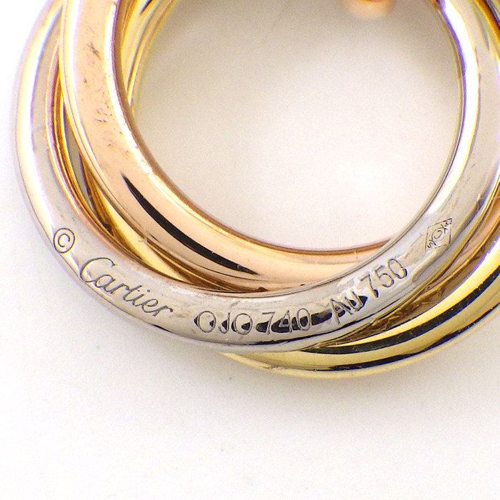 カルティエ Cartier ネックレス トリニティ SM セミパヴェ スリーカラー 33ポイント ダイヤモンド 計0.25ct K18PG K18WG K18YG 【中古】