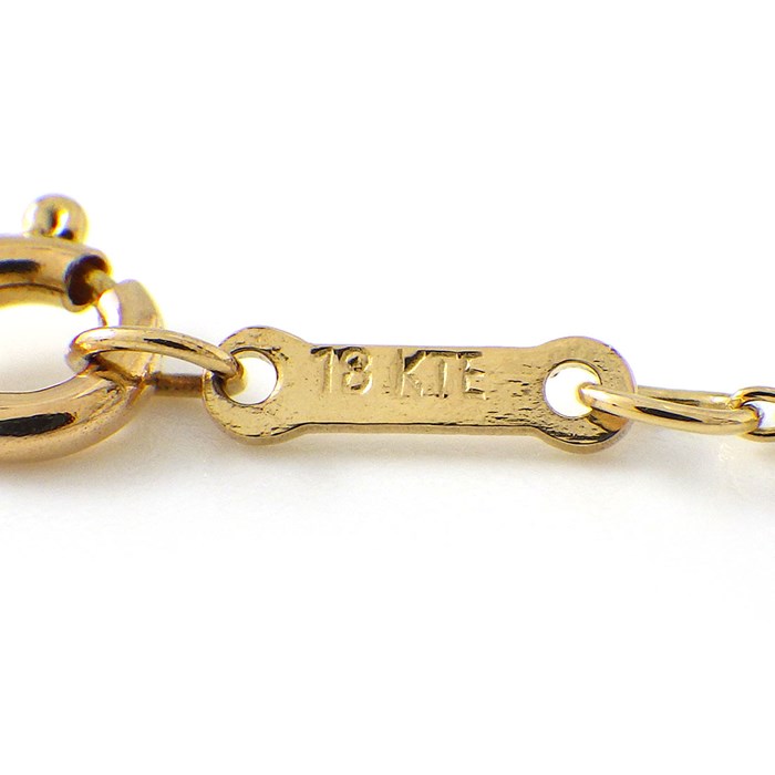 ティファニー Tiffany & Co. ネックレス ダイヤモンド モチーフ ファセット K18YG 【中古】