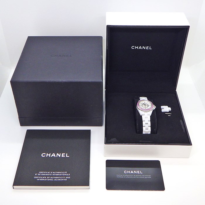 シャネル CHANEL】腕時計 J12 H3243 ピンクサファイア ベゼル 8