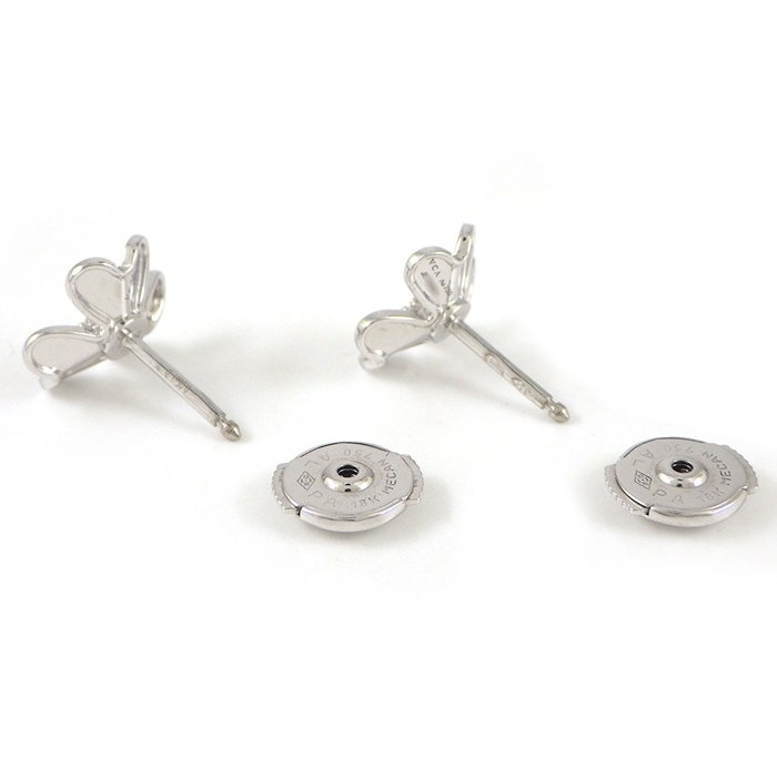 ヴァンクリーフ&アーペル Van Cleef & Arpels ピアス フリヴォル ミニ VCARPJMO00 フラワーモチーフ 2ポイント ダイヤモンド 計0.10ct K18WG 【中古】