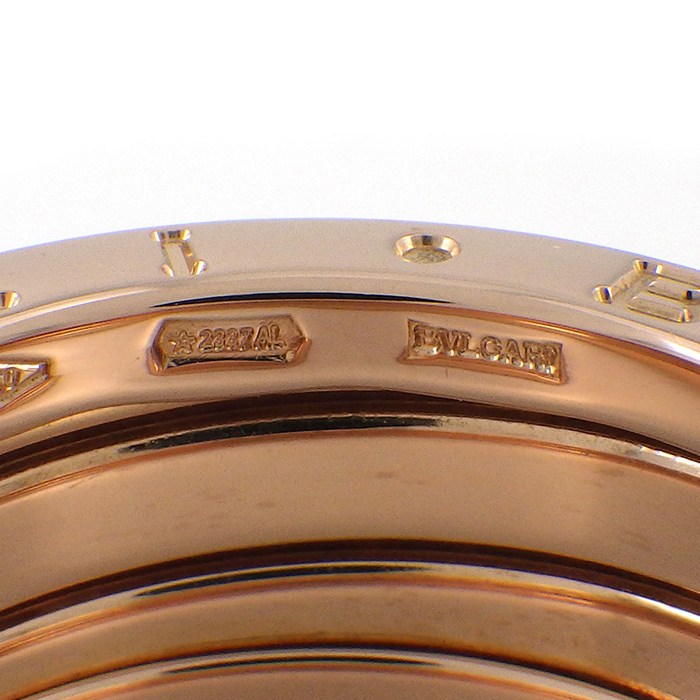 ブルガリ BVLGARI リング B-zero1 ビーゼロワン 3バンド 4ポイント ダイヤモンド K18PG 12.5号 / #53 【中古】