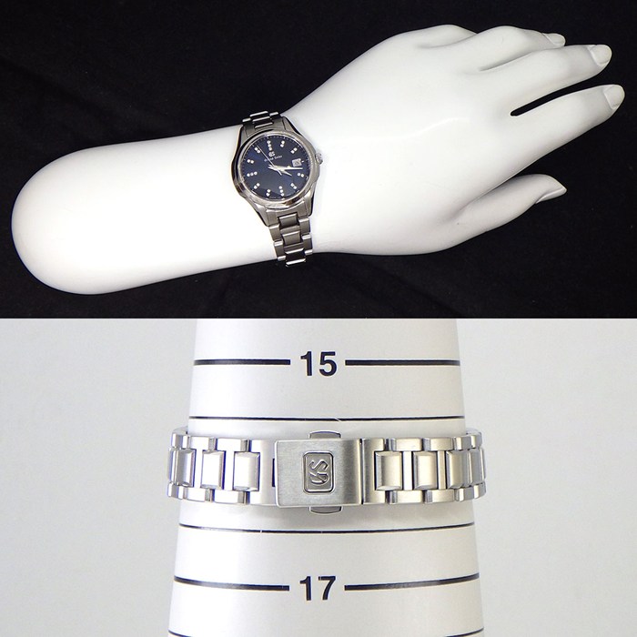 グランドセイコー Grand Seiko 腕時計 ヘリテージコレクション STGF325/4J52-0AE0 25ポイント デイト ダイヤインデックス サンレイ ネイビーブルー文字盤 SS クオーツアナログ 【中古】
