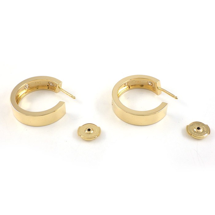 カルティエ Cartier ピアス ラブ フープ 6ポイント ダイヤモンド K18YG 【中古】