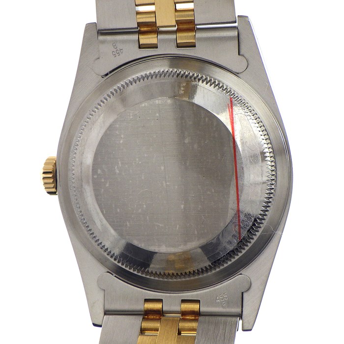 ロレックス Rolex 腕時計 デイトジャスト 36 16233G E番 1990-1991年製 10ポイント 旧ダイヤ インデックス サンレイ シャンパンカラー文字盤 フルーテッドベゼル ジュビリーブレス SS K18YG 自動巻き 【中古】
