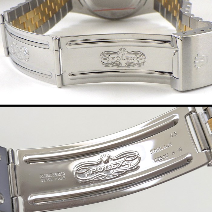ロレックス Rolex 腕時計 デイトジャスト 36 16233G E番 1990-1991年製 10ポイント 旧ダイヤ インデックス サンレイ シャンパンカラー文字盤 フルーテッドベゼル ジュビリーブレス SS K18YG 自動巻き 【中古】
