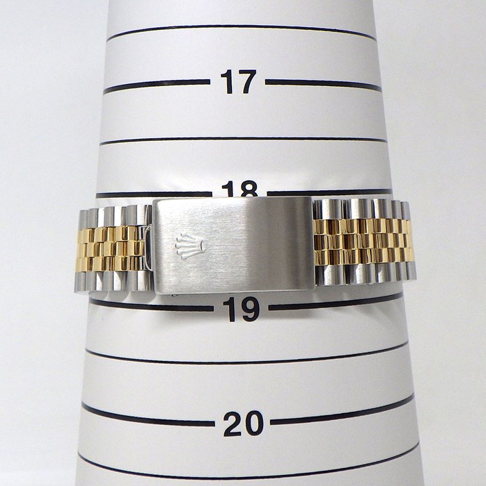ロレックス Rolex 腕時計 デイトジャスト 36 16233G E番 1990-1991年製 10ポイント 旧ダイヤ インデックス サンレイ シャンパンカラー文字盤 フルーテッドベゼル ジュビリーブレス SS K18YG 自動巻き 【中古】