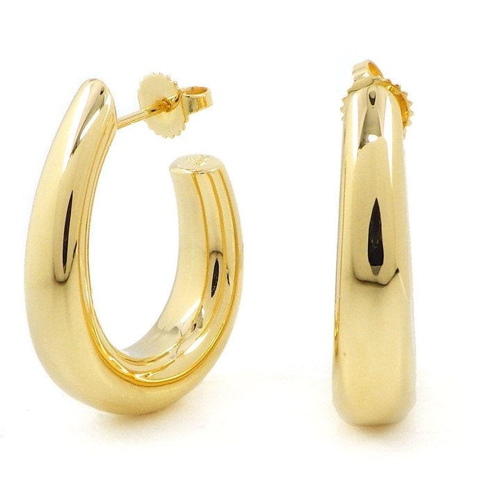 ティファニー Tiffany & Co. ピアス ハーフ フープ K18YG 【中古 