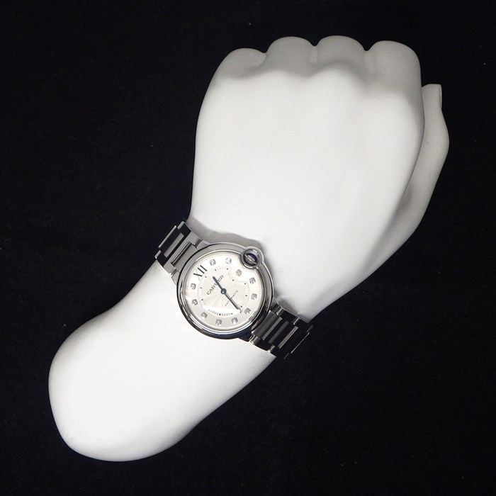 カルティエ Cartier 腕時計 バロンブルー WE902075 11ポイント ダイヤ