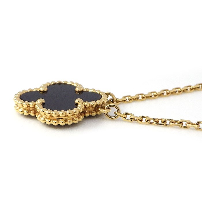 ヴァンクリーフ＆アーペル Van Cleef & Arpels ネックレス ヴィンテージ アルハンブラ VCARA45800 オニキス K18YG 【箱・保付き】 【中古】