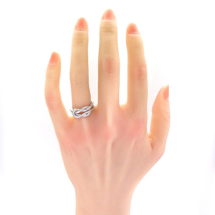 フレッド FRED リング シャンスアンフィニ MM 4B0869 ダイヤモンド 計 0.39ct K18WG 13.5号 / #54 【中古】