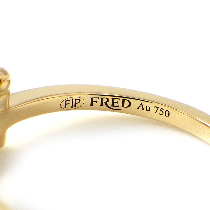フレッド FRED リング フォース10 スモール 4B0441 ダイヤモンド K18YG 9.5号 / #50 【中古】