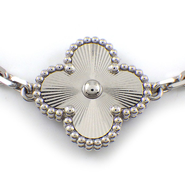 ヴァンクリーフ＆アーペル Van Cleef & Arpels ブレスレット ヴィンテージアルハンブラ 5モチーフ VCARD9XE00 ギョーシェ K18WG 【箱・保付き】 【中古】