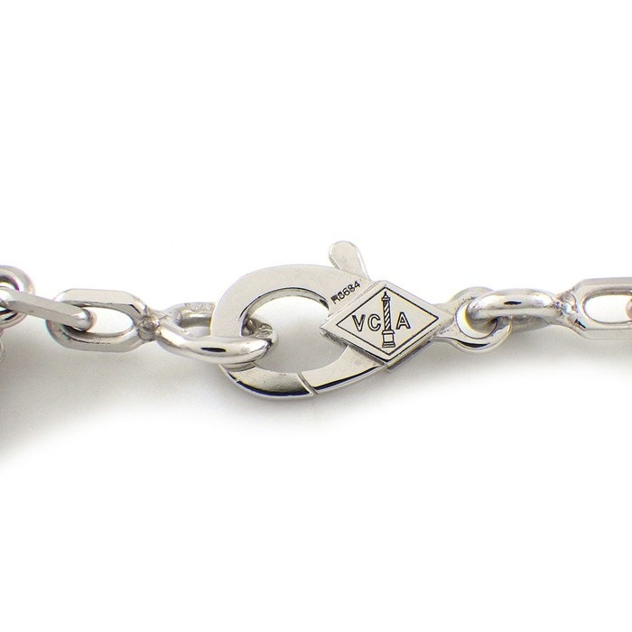 ヴァンクリーフ＆アーペル Van Cleef & Arpels ブレスレット ヴィンテージアルハンブラ 5モチーフ VCARD9XE00 ギョーシェ K18WG 【箱・保付き】 【中古】