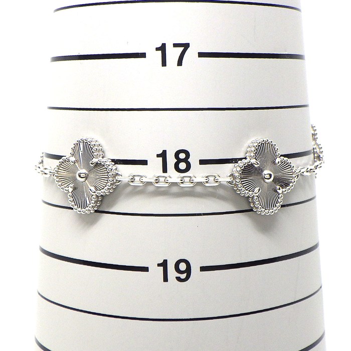 ヴァンクリーフ＆アーペル Van Cleef & Arpels ブレスレット ヴィンテージアルハンブラ 5モチーフ VCARD9XE00 ギョーシェ K18WG 【箱・保付き】 【中古】