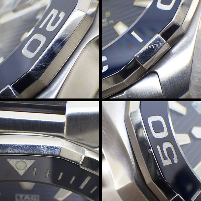 タグ・ホイヤー TAG Heuer 腕時計 アクアレーサー キャリバー5 WAY201B.BA0927 ブルー文字盤 デイト 回転ベゼル SS セラミック 自動巻き 【箱・保付き】 【中古】