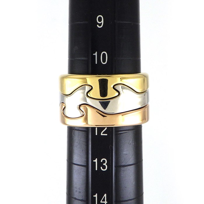 ジョージジェンセン Georg Jensen リング フュージョン 3バンド 3連 ウェーブ スリーカラー K18PG K18WG K18YG 11号 / #50 【中古】