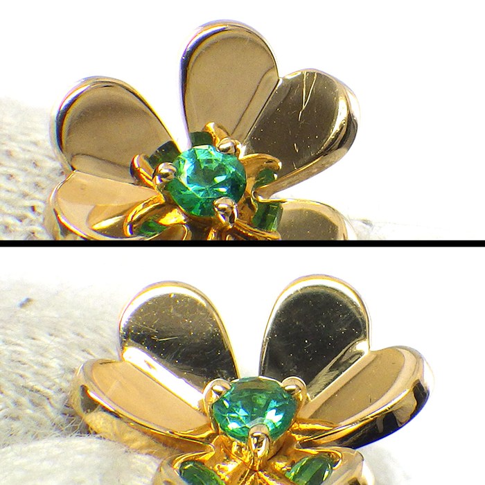 ヴァンクリーフ＆アーペル Van Cleef & Arpels ネックレス フリヴォル ミニ VCARP7SB00 1ポイント エメラルド 0.04ct K18YG 【箱・保付き】 【中古】