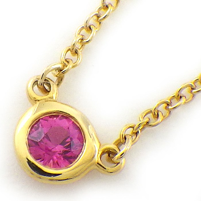 ティファニー Tiffany & Co. ネックレス カラー バイ ザ ヤード 1ポイント ルビー K18YG 【中古】