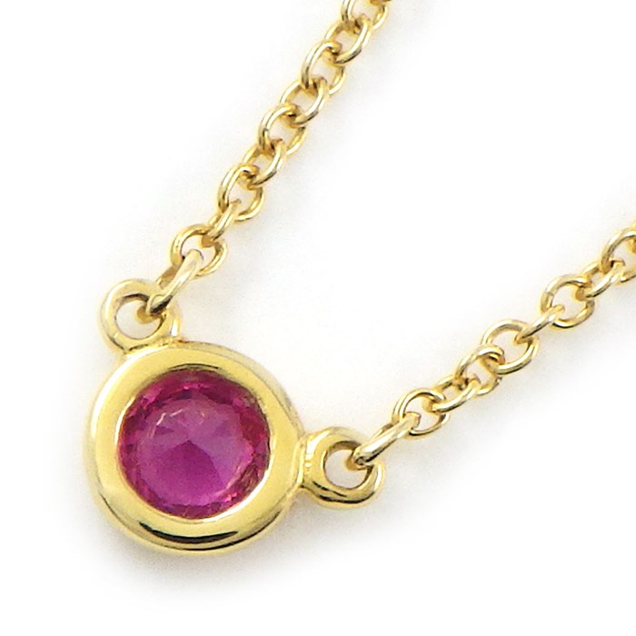 ティファニー Tiffany & Co. ネックレス カラー バイ ザ ヤード 1ポイント ルビー K18YG 【中古】